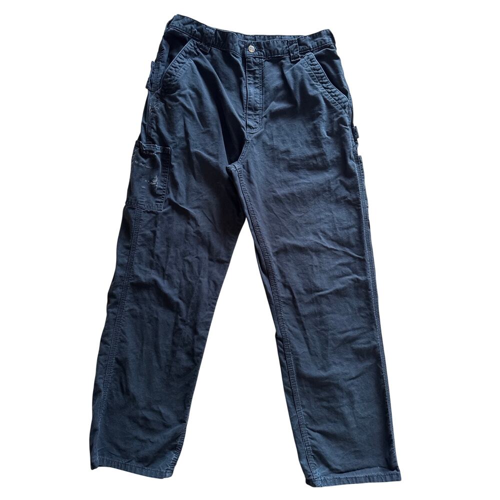 Carhartt B11 Black Washed Duck Work Pants Mens 33 Carpenter Utility